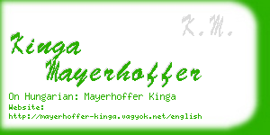 kinga mayerhoffer business card